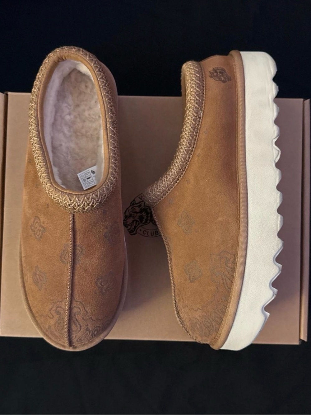 Darc Sport Brown Slip-On Suede Clog with White Ridged Sole